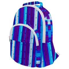 Warped Stripy Dots Rounded Multi Pocket Backpack by essentialimage365