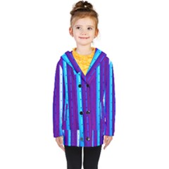 Warped Stripy Dots Kids  Double Breasted Button Coat by essentialimage365