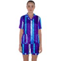 Warped Stripy Dots Satin Short Sleeve Pajamas Set View1