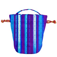 Warped Stripy Dots Drawstring Bucket Bag by essentialimage365