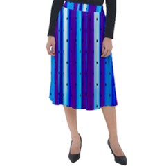 Warped Stripy Dots Classic Velour Midi Skirt 