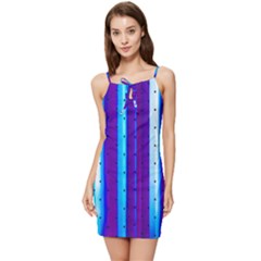 Warped Stripy Dots Summer Tie Front Dress