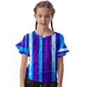 Warped Stripy Dots Kids  Cut Out Flutter Sleeves View1