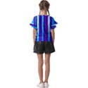 Warped Stripy Dots Kids  Cut Out Flutter Sleeves View2