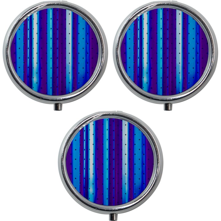 Warped Stripy Dots Mini Round Pill Box (Pack of 3)