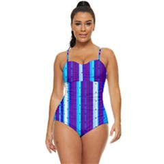 Warped Stripy Dots Retro Full Coverage Swimsuit by essentialimage365