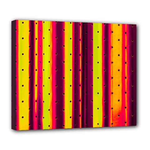 Warped Stripy Dots Deluxe Canvas 24  X 20  (stretched) by essentialimage365