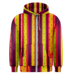 Warped Stripy Dots Men s Zipper Hoodie