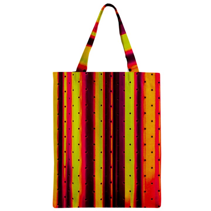 Warped Stripy Dots Zipper Classic Tote Bag