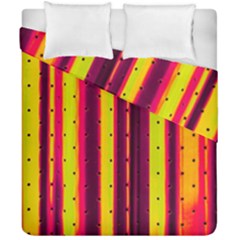 Warped Stripy Dots Duvet Cover Double Side (california King Size) by essentialimage365