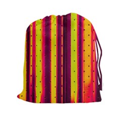 Warped Stripy Dots Drawstring Pouch (2xl) by essentialimage365