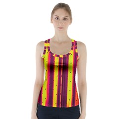 Warped Stripy Dots Racer Back Sports Top by essentialimage365