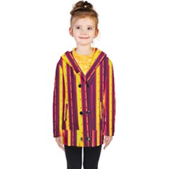 Warped Stripy Dots Kids  Double Breasted Button Coat by essentialimage365