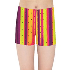 Warped Stripy Dots Kids  Sports Shorts by essentialimage365