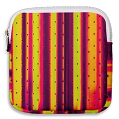 Warped Stripy Dots Mini Square Pouch by essentialimage365