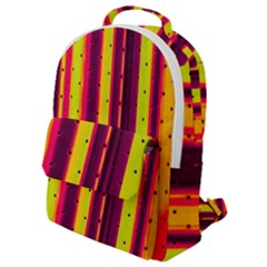 Warped Stripy Dots Flap Pocket Backpack (small) by essentialimage365