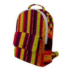 Warped Stripy Dots Flap Pocket Backpack (large) by essentialimage365