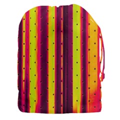 Warped Stripy Dots Drawstring Pouch (3xl) by essentialimage365