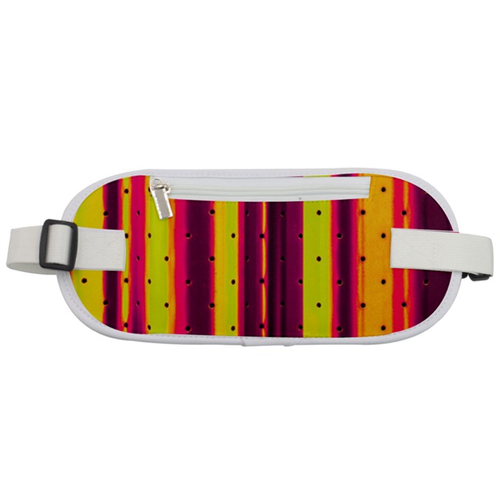 Warped Stripy Dots Rounded Waist Pouch