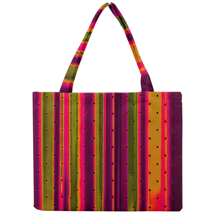 Warped Stripy Dots Mini Tote Bag