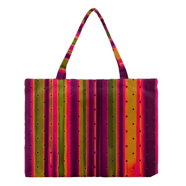 Warped Stripy Dots Medium Tote Bag