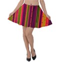 Warped Stripy Dots Velvet Skater Skirt View1