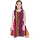 Warped Stripy Dots Kids  Skater Dress View1