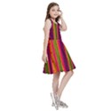 Warped Stripy Dots Kids  Skater Dress View3