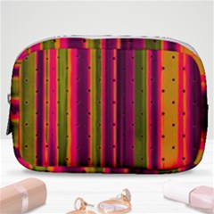 Warped Stripy Dots Make Up Pouch (small) by essentialimage365