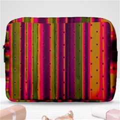 Warped Stripy Dots Make Up Pouch (large) by essentialimage365