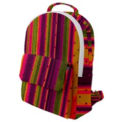 Warped Stripy Dots Flap Pocket Backpack (small) by essentialimage365