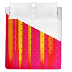 Warped Stripy Dots Duvet Cover (queen Size) by essentialimage365