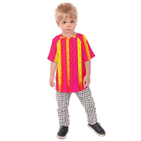 Warped Stripy Dots Kids  Raglan Tee by essentialimage365