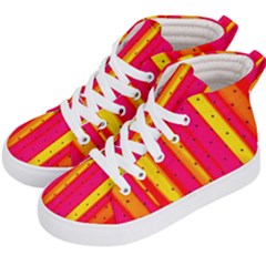 Warped Stripy Dots Kids  Hi-top Skate Sneakers by essentialimage365