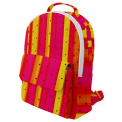 Warped Stripy Dots Flap Pocket Backpack (small) by essentialimage365