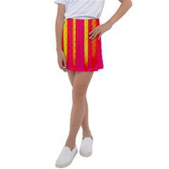 Warped Stripy Dots Kids  Tennis Skirt by essentialimage365