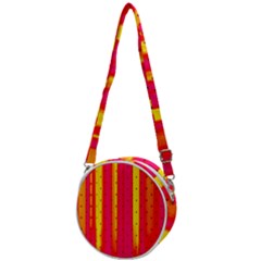 Warped Stripy Dots Crossbody Circle Bag by essentialimage365