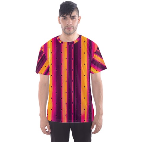 Warped Stripy Dots Men s Sport Mesh Tee by essentialimage365