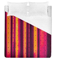 Warped Stripy Dots Duvet Cover (queen Size) by essentialimage365