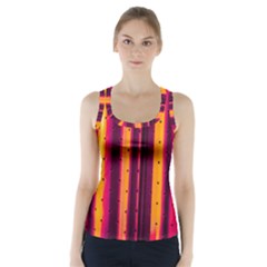 Warped Stripy Dots Racer Back Sports Top by essentialimage365