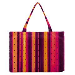 Warped Stripy Dots Zipper Medium Tote Bag by essentialimage365