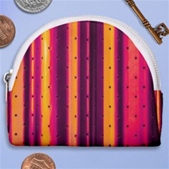 Warped Stripy Dots Horseshoe Style Canvas Pouch by essentialimage365