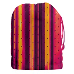 Warped Stripy Dots Drawstring Pouch (3xl) by essentialimage365