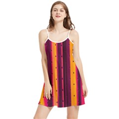 Warped Stripy Dots Summer Frill Dress by essentialimage365