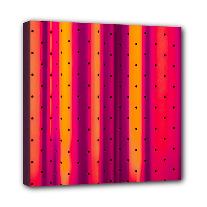 Warped Stripy Dots Mini Canvas 8  x 8  (Stretched)