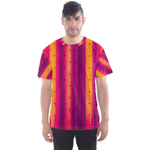 Warped Stripy Dots Men s Sport Mesh Tee by essentialimage365