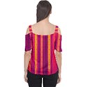 Warped Stripy Dots Cutout Shoulder Tee View2