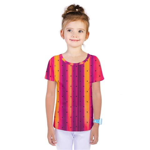 Warped Stripy Dots Kids  One Piece Tee by essentialimage365