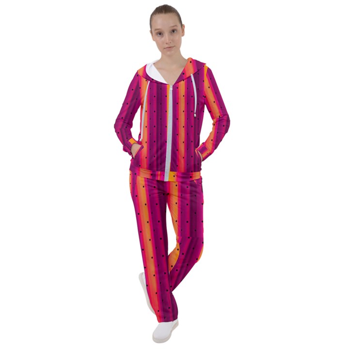 Warped Stripy Dots Women s Tracksuit