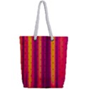 Warped Stripy Dots Full Print Rope Handle Tote (Small) View2